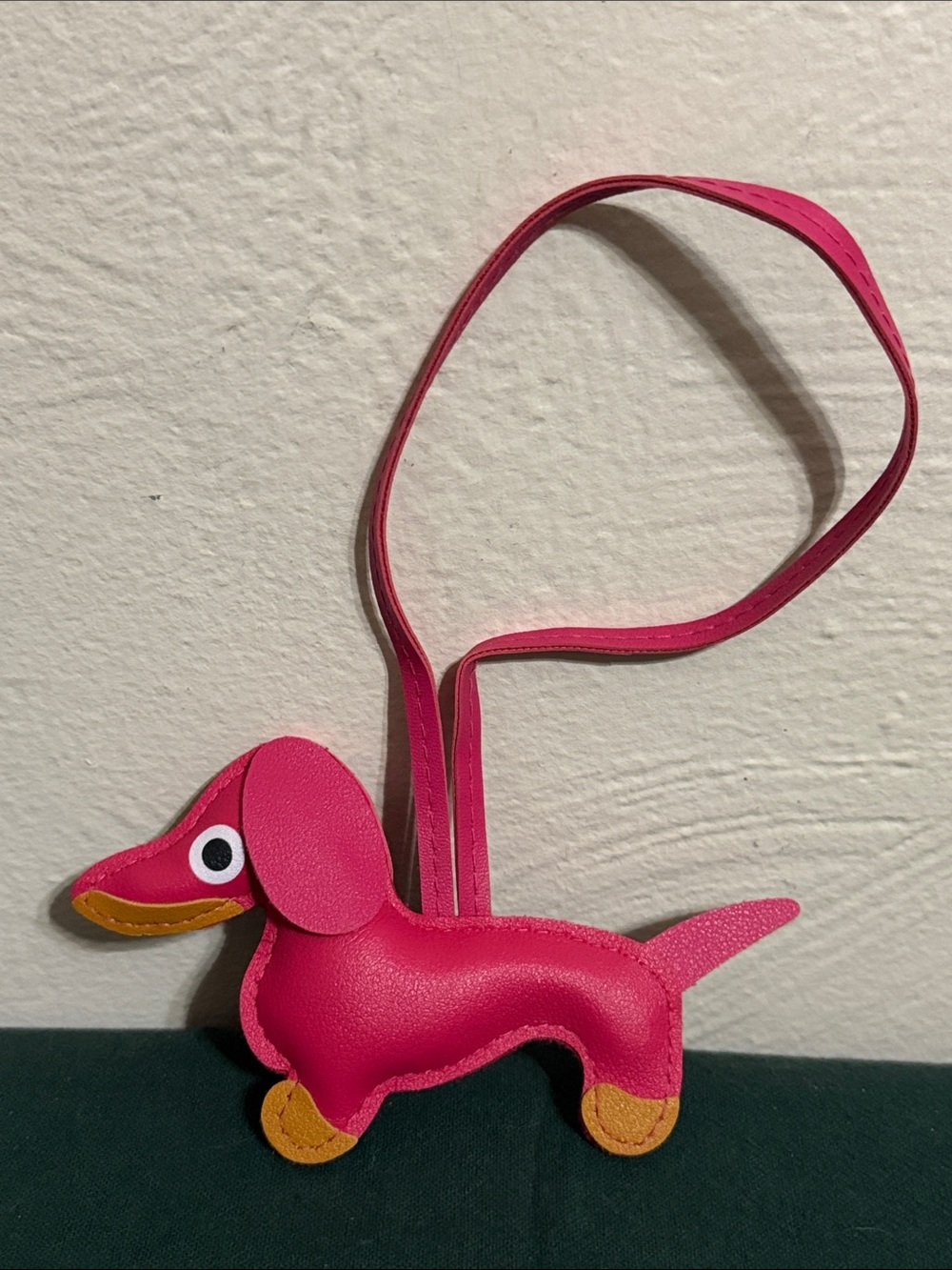 Hot Pink Dachshund Bag Charm